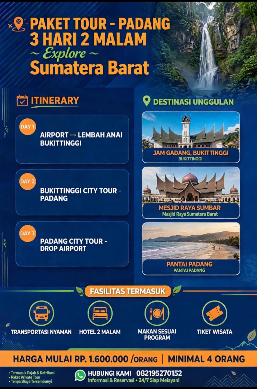 Paket Tour Padang - Bukittinggi - Trip Sumbar
